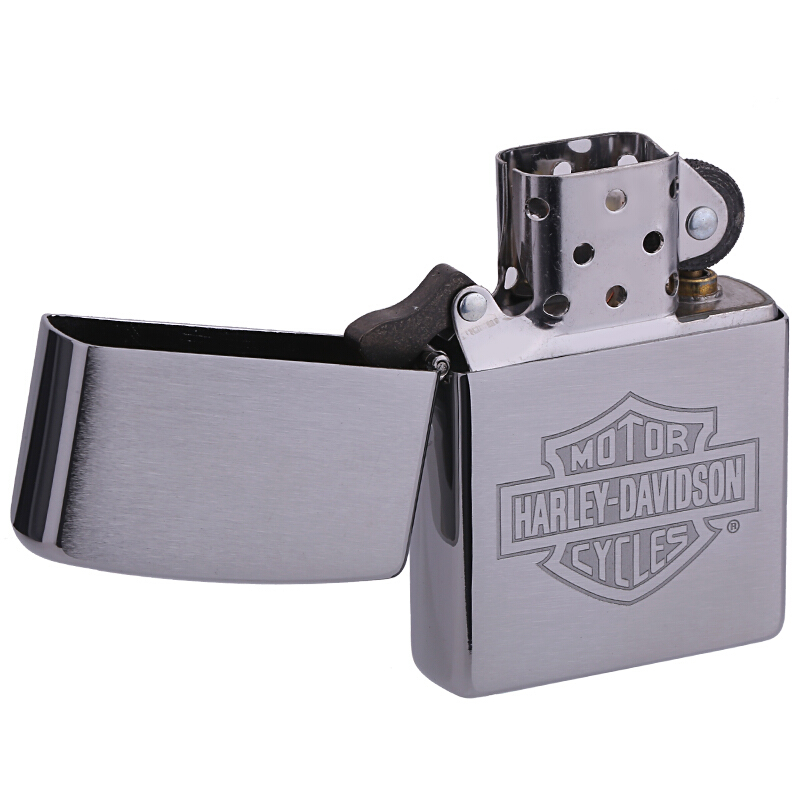 Bật Lửa Zippo Harley Davidson Logo Brushed Chrome 200HD.H199