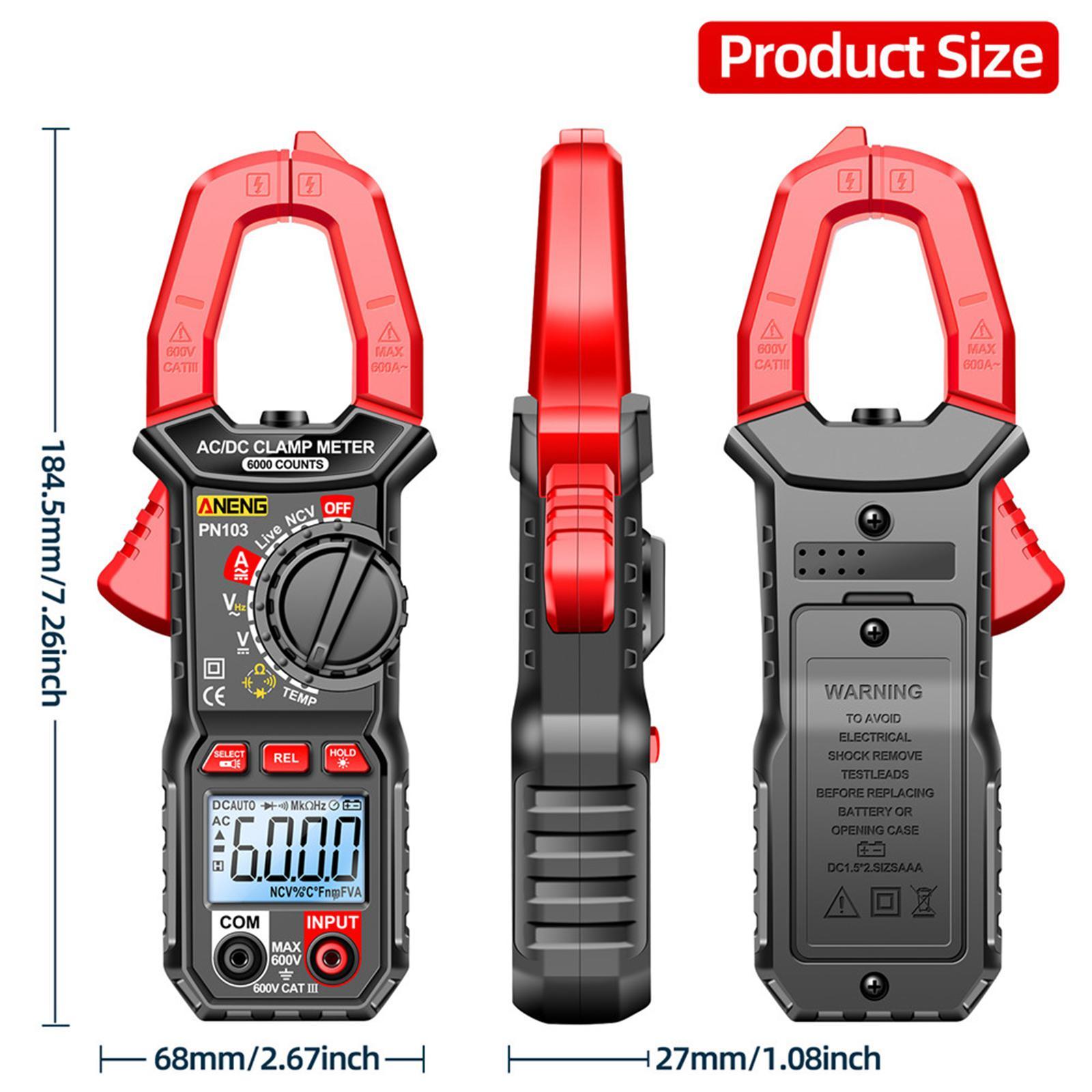 Digital Clamp Meter  DC Current Professional Multimeter 6000 Counts