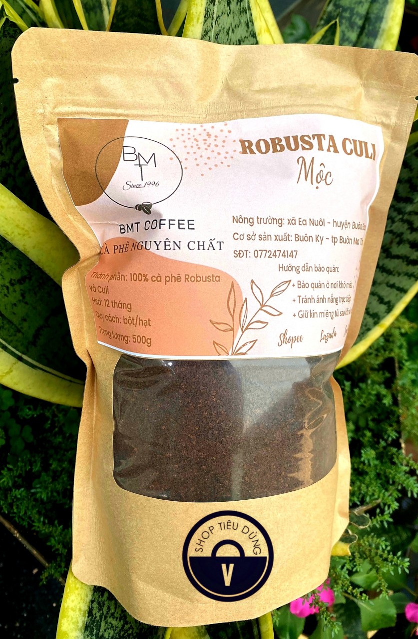 Cà phê Robusta Culi nguyên chất rang MỘC 100% - Robusta Buôn Ma Thuột cafe từ Đắk Lắk 1 kg