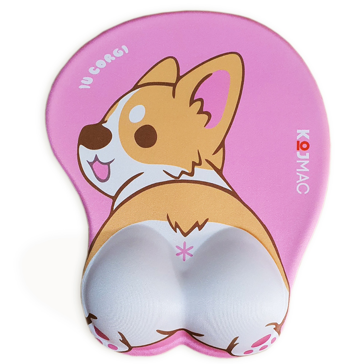 Lót Chuột Có Đệm Tay KOJMAC PKA312 MOUSE PAD SILICONE GAMING 3D ANIME CUTE Mông Cún Corgi Dễ Thương - Hàng Chính Hãng