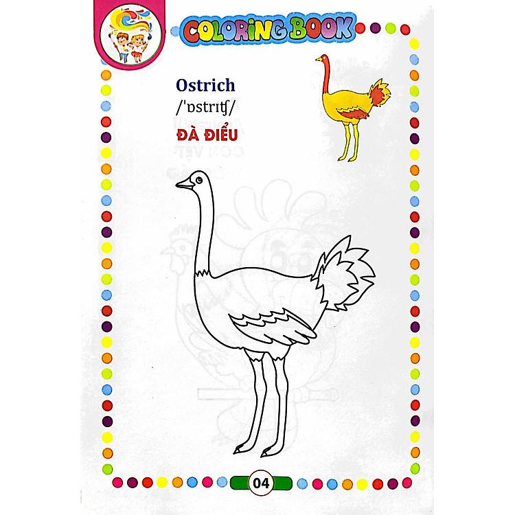 Sách Bé Tập Tô Màu - Động Vật Nuôi (Song Ngữ Anh - Việt)