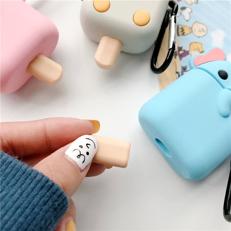 Bao Case Ốp bảo vệ cho Airpods 1 / Airpods 2 Hình Que Kem Thú Cute