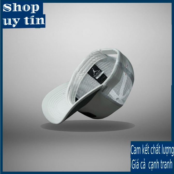 [ Miễn ship / giảm giá ] MŨ NÓN LƯỠI TRAI NAM NỮ LOGO JD CHỮ NHẬT CAO CẤP - trắng xám
