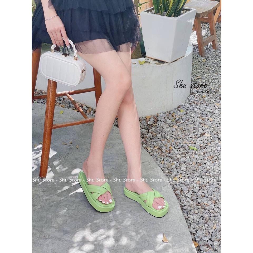 DÉP ĐẾ BẰNG THỜI TRANG XINH XẮN MŨI BẦU QUAI GẤP CHÉO SHU STORE