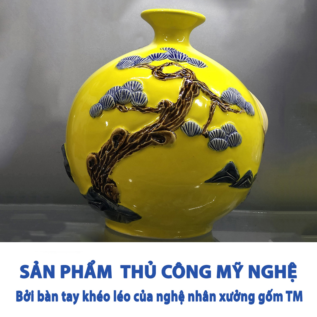 Bình Hút Tài Lộc Thuận Buồm Xuôi Gió + Tặng 01 Đế Gỗ Hương