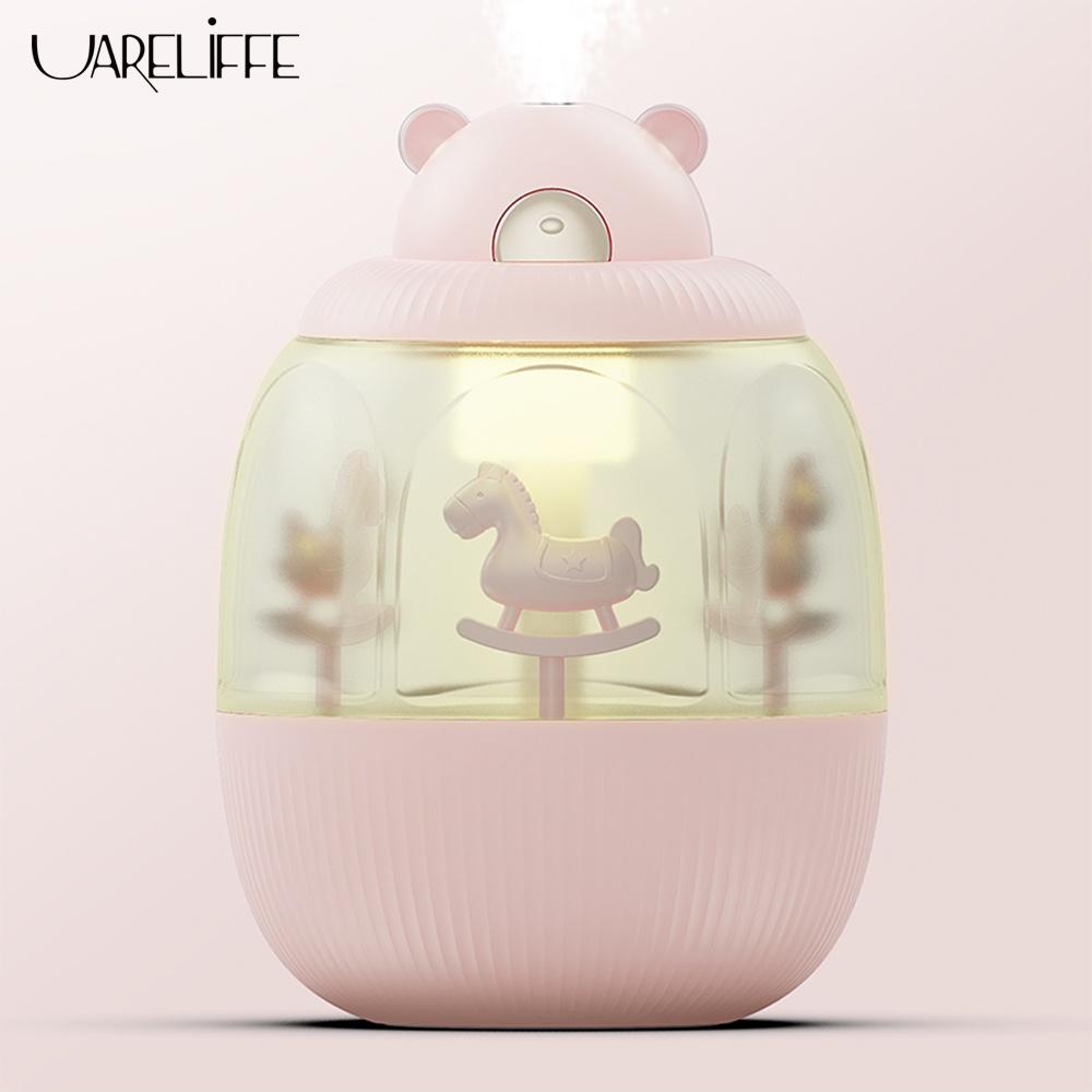 3 In 1 Ultrasonic Air Humidifier With Carousel Music Box Diffuser Mist Maker 320ml