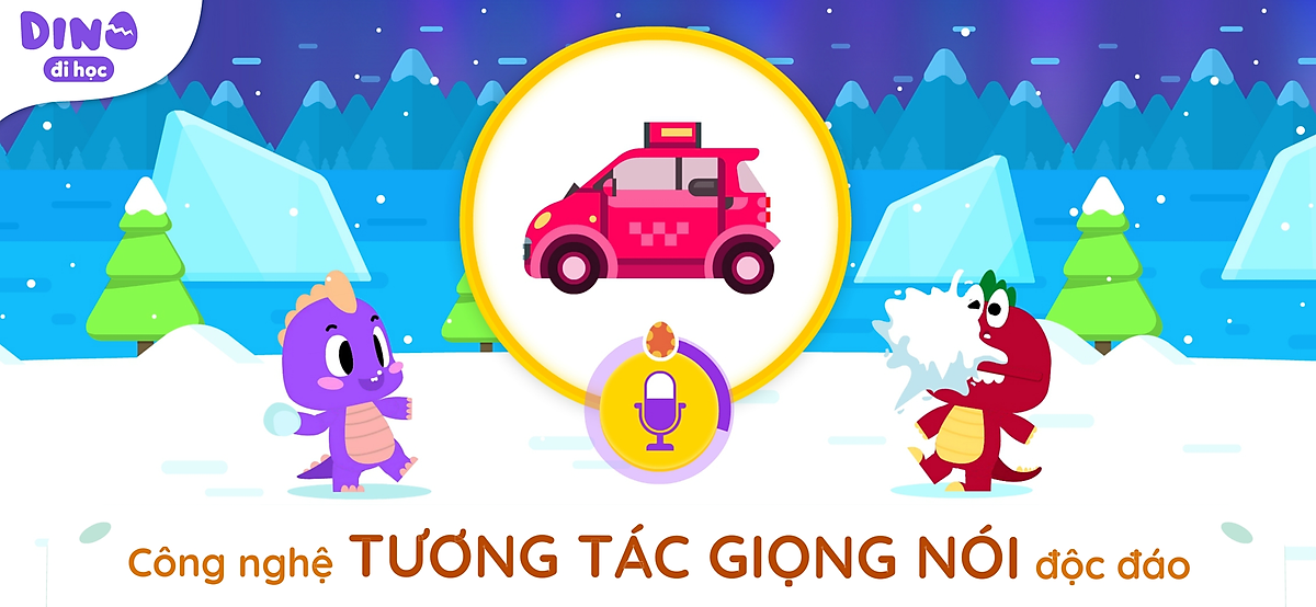 Ứng dụng giáo dục sớm tiền tiểu học Dino đi học phát triển tư duy cho trẻ 3-6 tuổi - Gói trọn đời )