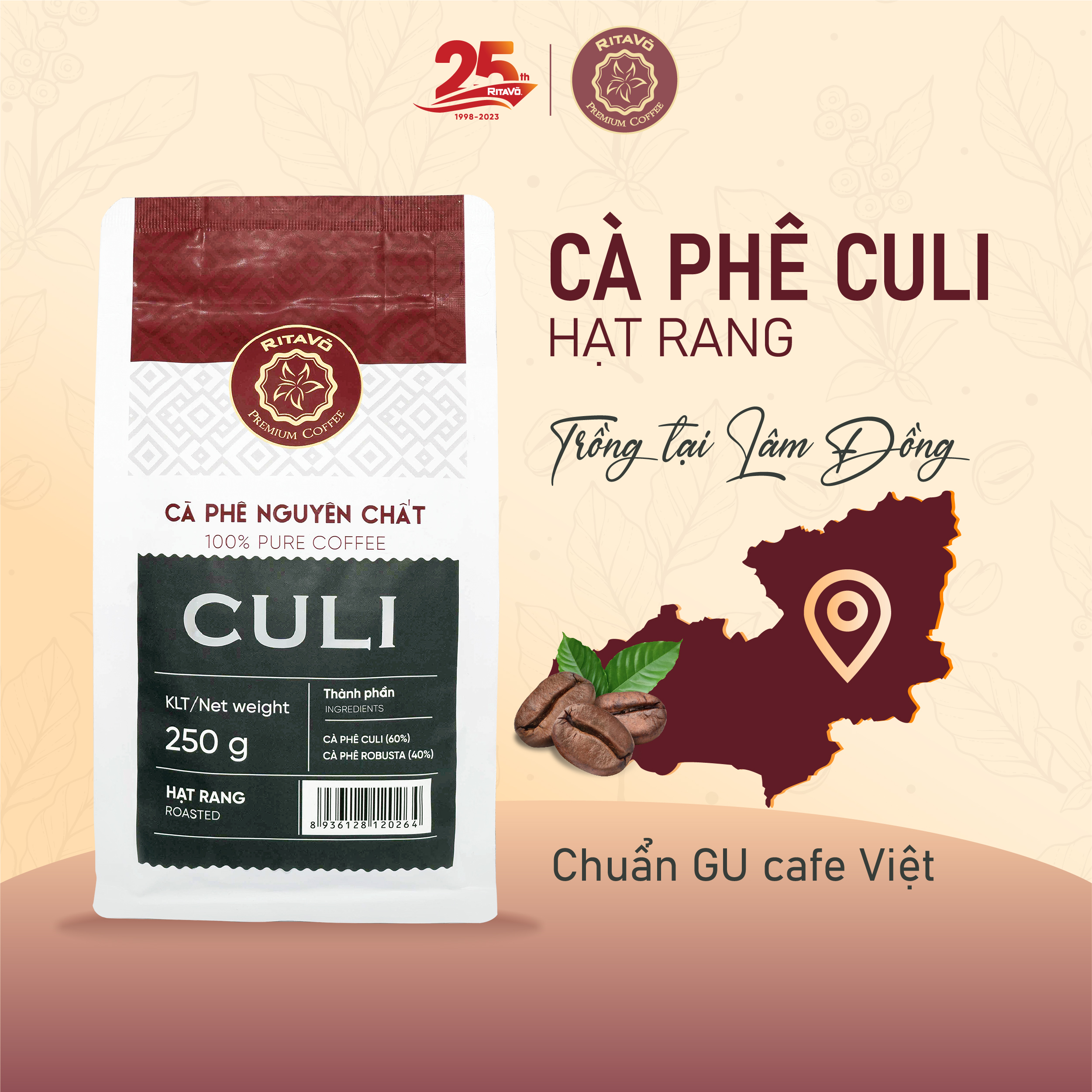 Cà phê hạt rang Rita Võ Cafe Culi 250g