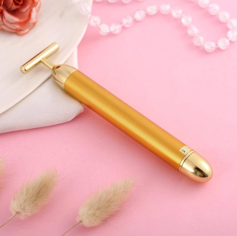 Máy massage rung đa vị trí Beauty Gold 24k Loại Tốt Nhất giảm căng thẳng cực nhanh chóng (Tặng Kèm Pin AA) B08B76