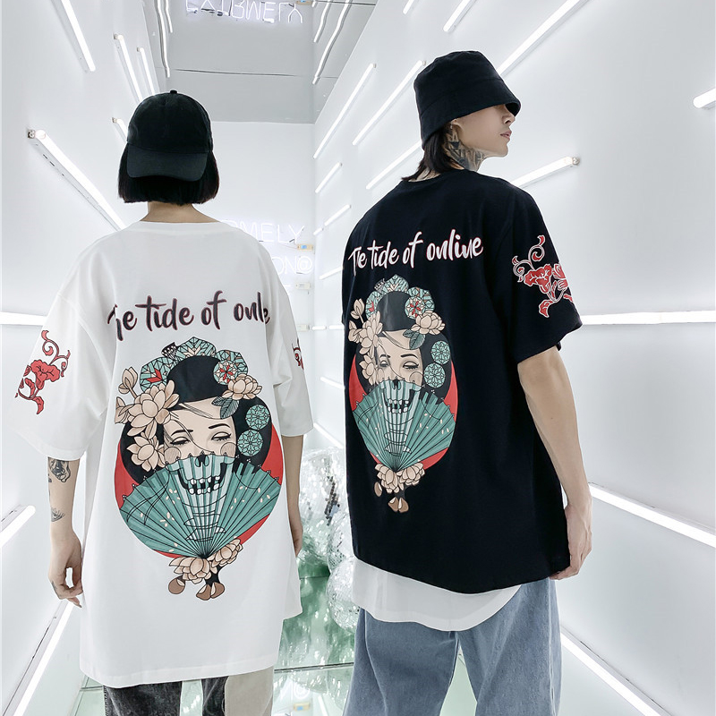 Áo phông unisex nam nữ Geisha Nhật The Tide of online