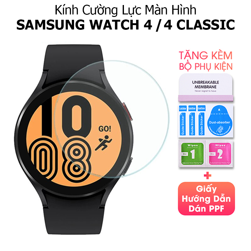 Kính Cường Lực Màn Hình Dành Cho Samsung Galaxy Watch 4 / Watch4 Classic 42mm 46mm 40mm 44mm Trong Suốt 3D Tặng kèm bộ phụ kiện dán - Handtown - Hàng Chính Hãng