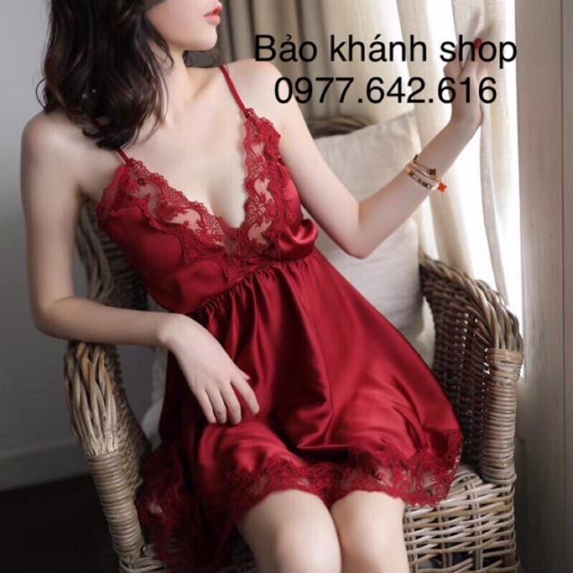 Váy ngủ Phi lụa tặng quần chip G23 – Váy ngủ quảng châu cao cấp – Váy ngủ sexy – Váy ngủ gợi cảm – Váy ngủ quyến rũ