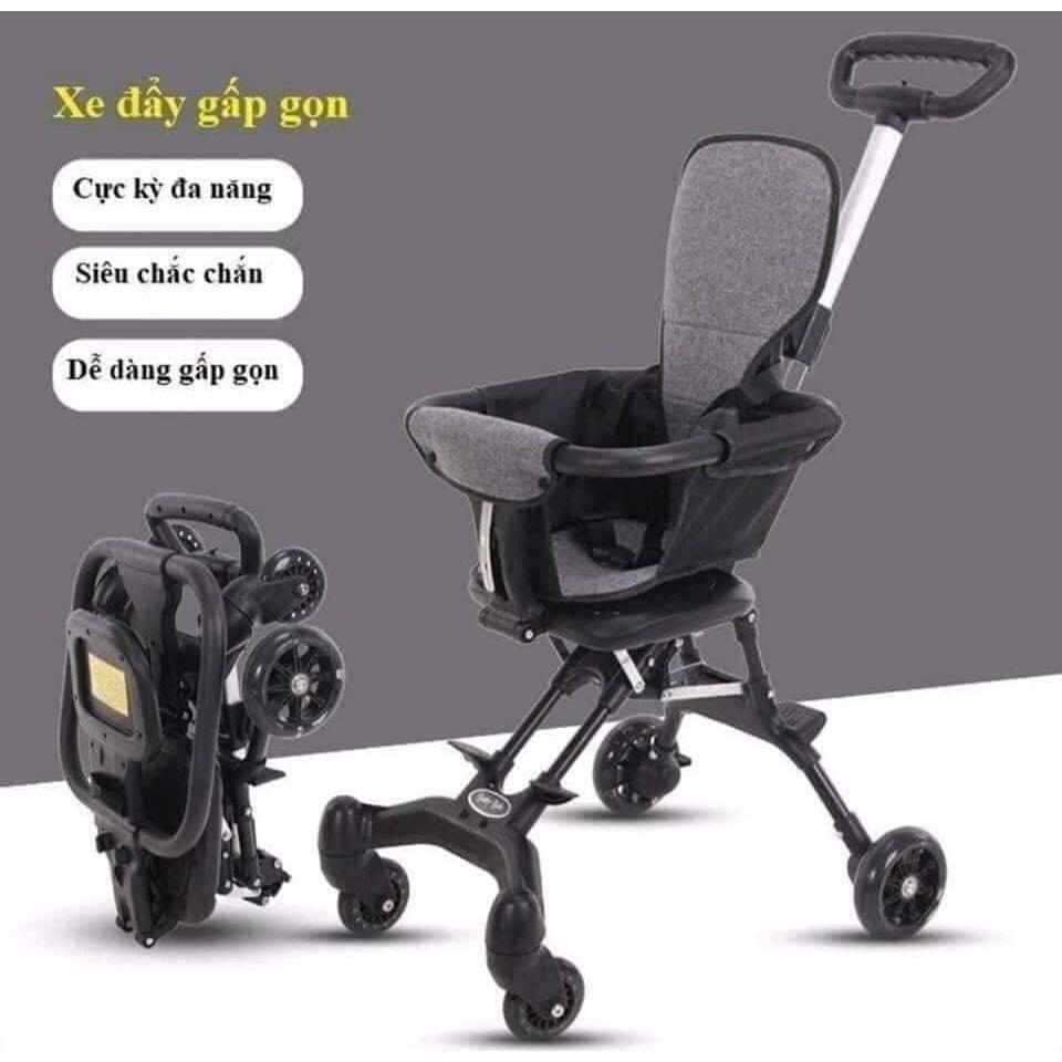 Xe Đẩy Gấp Gọn Xe Đẩy Đảo Chiều Cho Em Bé Đi Du Lịch Siêu Gọn Nhẹ NK01