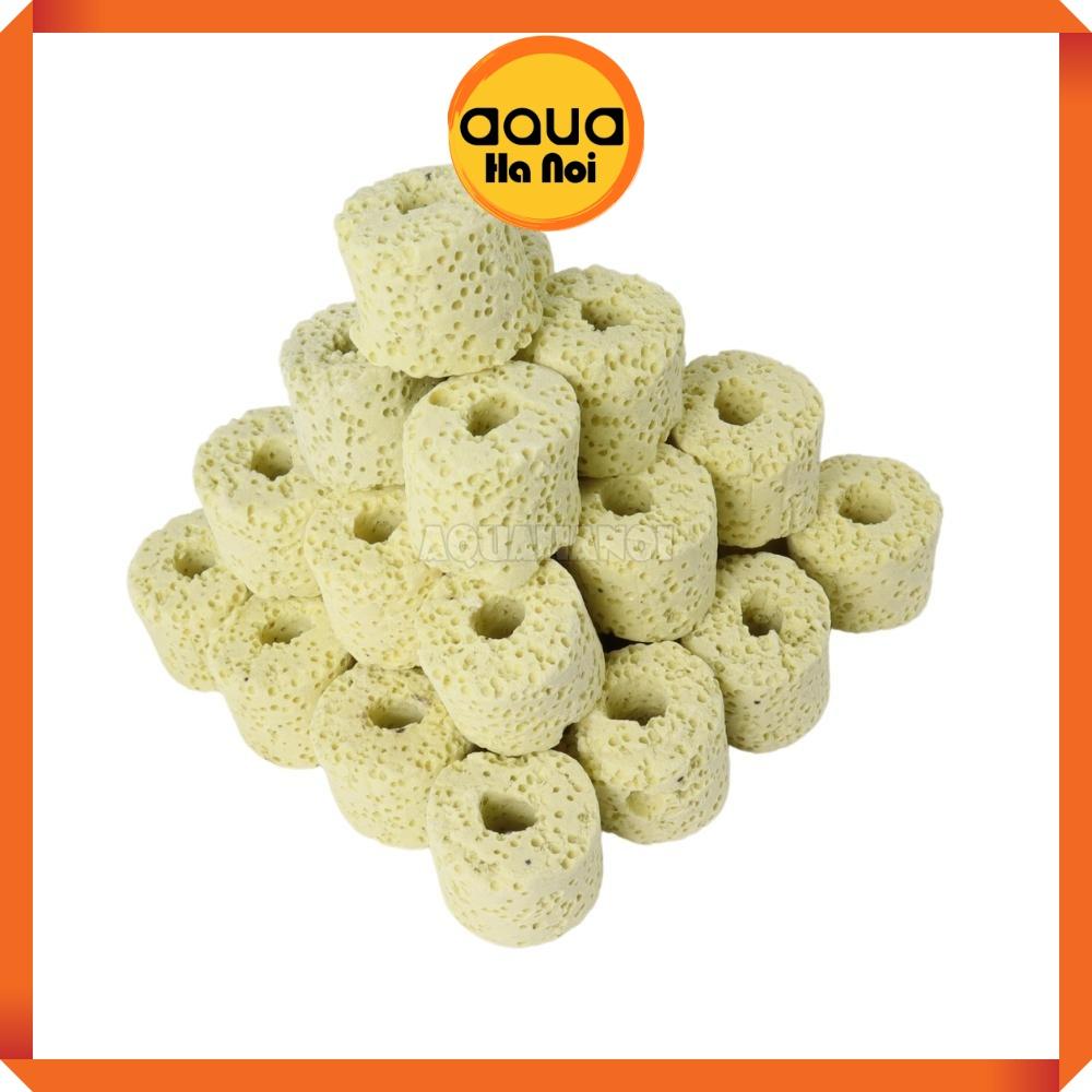 Sứ trụ vàng - Vật liệu lọc làm trong nước hồ cá Koi, cá rồng, thủy sinh - 100g/500g