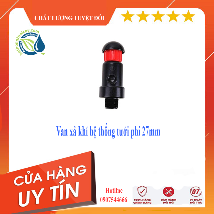 Van xả khí 27mm - tưới nhỏ giọt