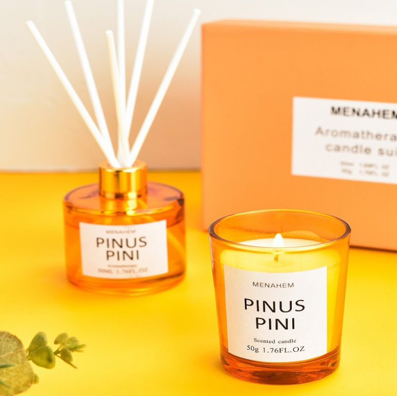 Set nến thờm và tinh dầu hoa Oải Hương Lavender