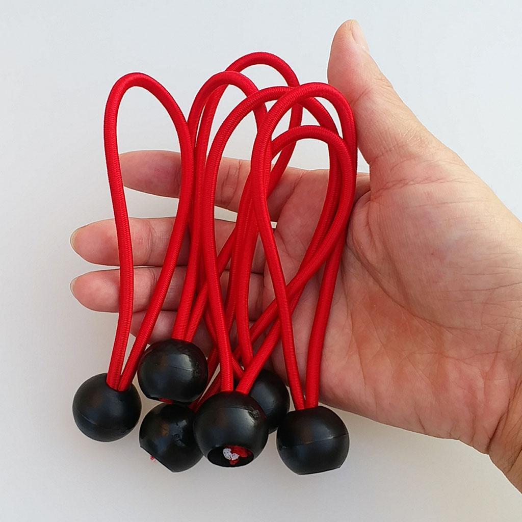12 Pieces Heavy Duty Bungee Ball Cord Tarp Tent Tie Down Tope Red 6 Inch