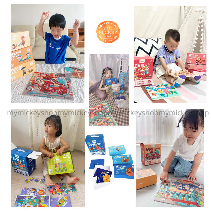 BỘ XẾP HÌNH 7 CẤP ĐỘ TỪ DỄ ĐẾN KHÓ THEO LỨA TUỔI - HÃNG MIDEER 7 ADVANCED LEVELS PUZZLE mẫu mới 2021