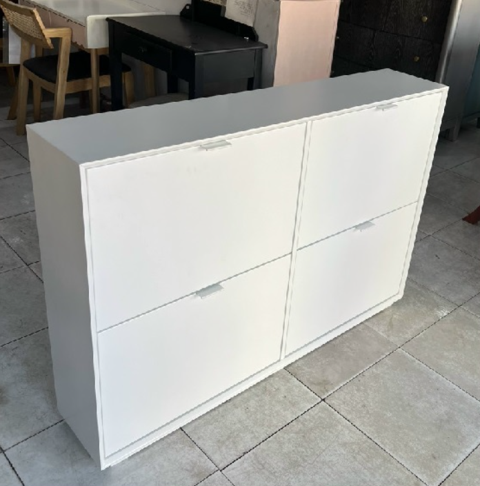 Tủ giày xoay 4 hộc ngang Tundo KT 126 x 25 x 84cm