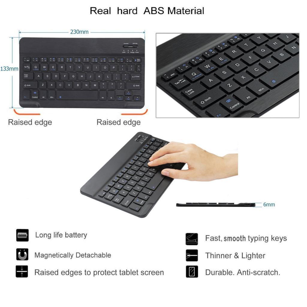 Wireless Bluetooth Keybaord Case Cover Stand Wrap for Huwei MediaPad T3 8''