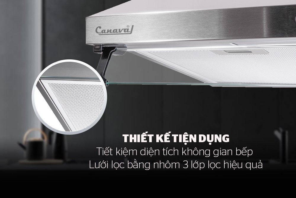 Máy hút mùi cổ điển CANAVAL CA8700S - Hàng nhập khẩu