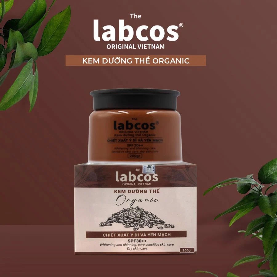 Kem Dưỡng Thể Organic The Labcos Original Chiết Xuất Y Dĩ Yến Mạch Hũ 200gr Chăm Sóc Da Khô Da Nhạy Cảm