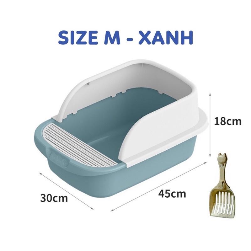 Khay vệ sinh cao cấp cho mèo cỡ lớn to vừa size M L chậu thành cao lapeta