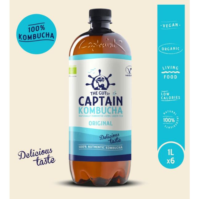 Trà KomBuCha Hữu Cơ Vị Truyền Thống GUTsy CAPTAIN