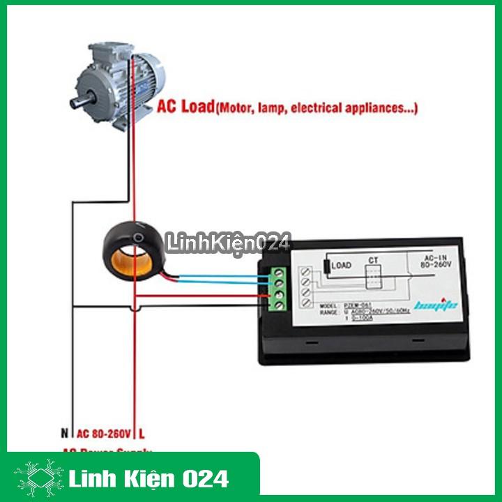 Công Tơ Điện Tử PZEM-061 80VAC-260VAC 100A