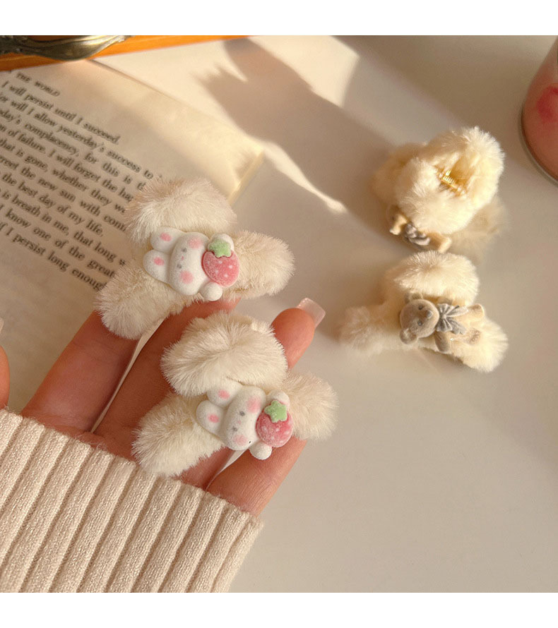 Kẹp tóc càng cua mini 4.5cm phụ kiện mùa thu đông thỏ nhỏ cà rốt dễ thương, kẹp cá mập mini lông