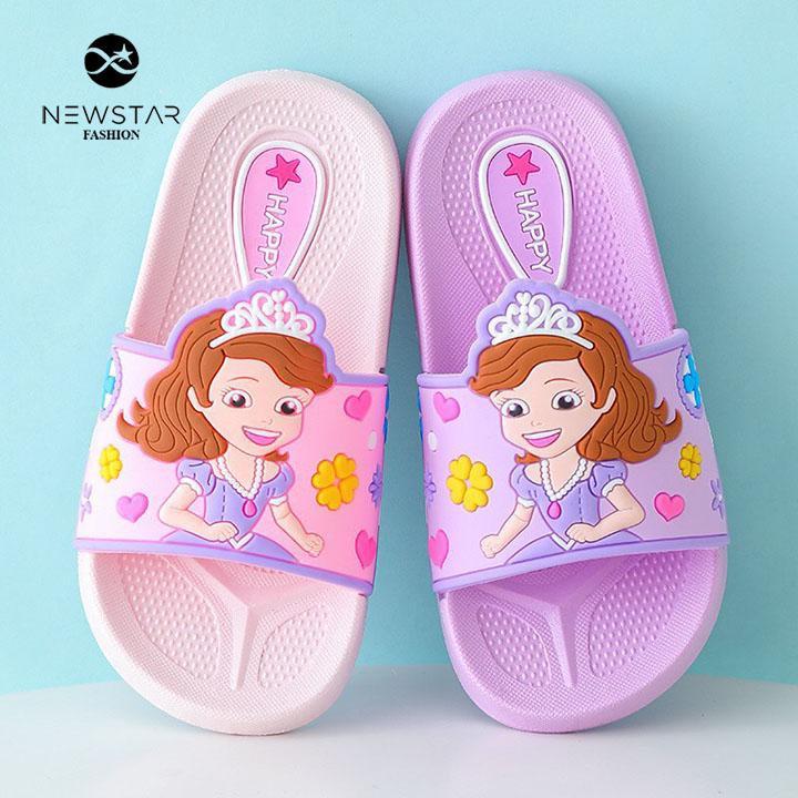 Dép quai ngang Công Chúa sophia siêu cute cho bé Chất liệu cao cấp êm ái Thiết kế xinh xắn đáng yêu