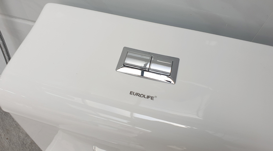 Bồn cầu 1 khối men Nano tuyết bóng sáng, nắp đóng siêu êm, 2 chế độ xả Eurolife EL-BC216