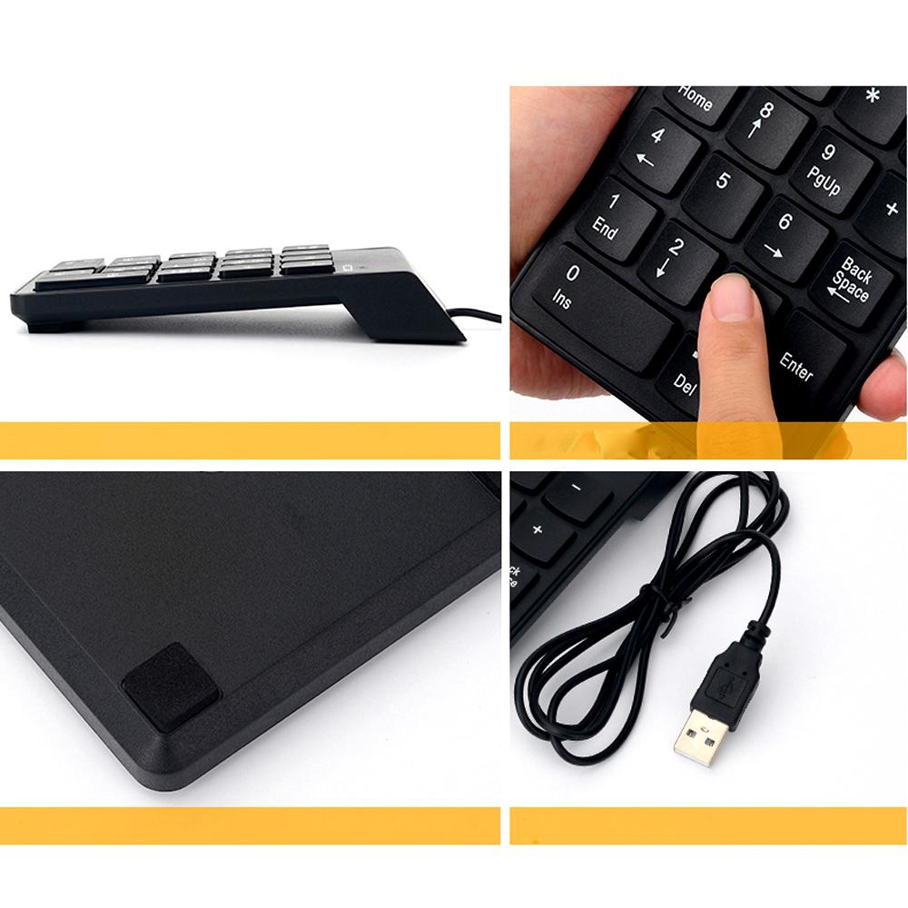 Wired USB Numeric Keypad 18 Keys Mini Digital Keyboard Replacement for iMac/Mac Pro/MacBook/MacBook Air/Pro Laptop PC