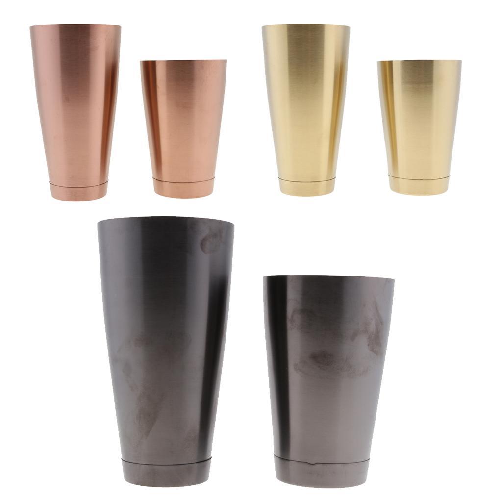 Cocktail Shaker Set Stainless Steel Bartender Boston Shaker Pourers Black