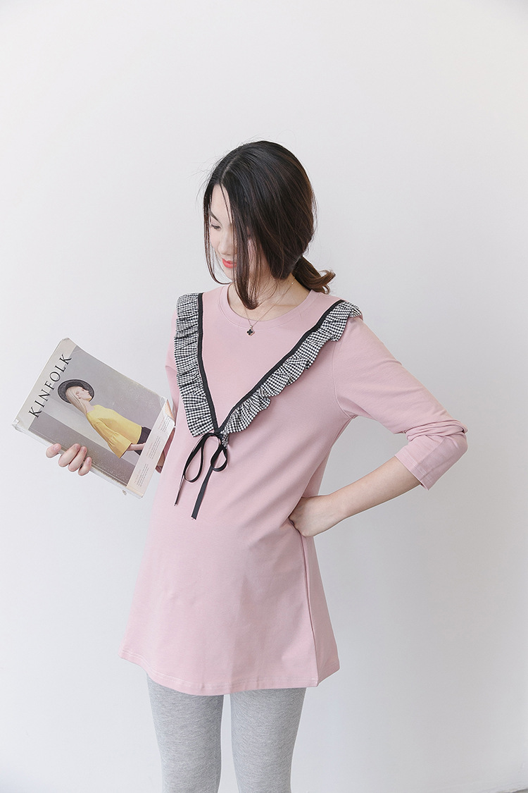 Áo bầu thu đông dáng dài thun cotton AB1197