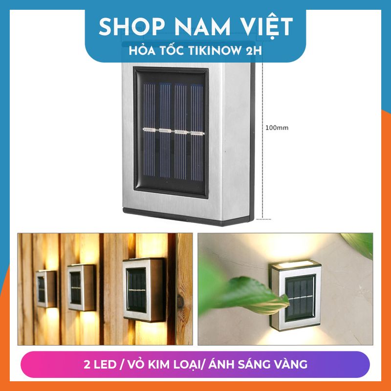 Đèn Led Hắt Tường Năng Lượng Mặt Trời, Chịu Mọi Thời Tiết - Chính Hãng NAVIVU