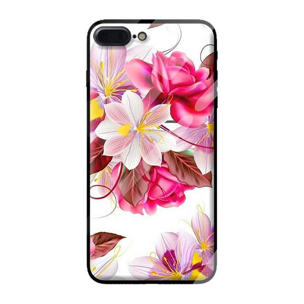 Ốp kính cường lực cho iPhone 7 Plus mẫu HOA HỒNG XANH 3 - Hàng chính hãng