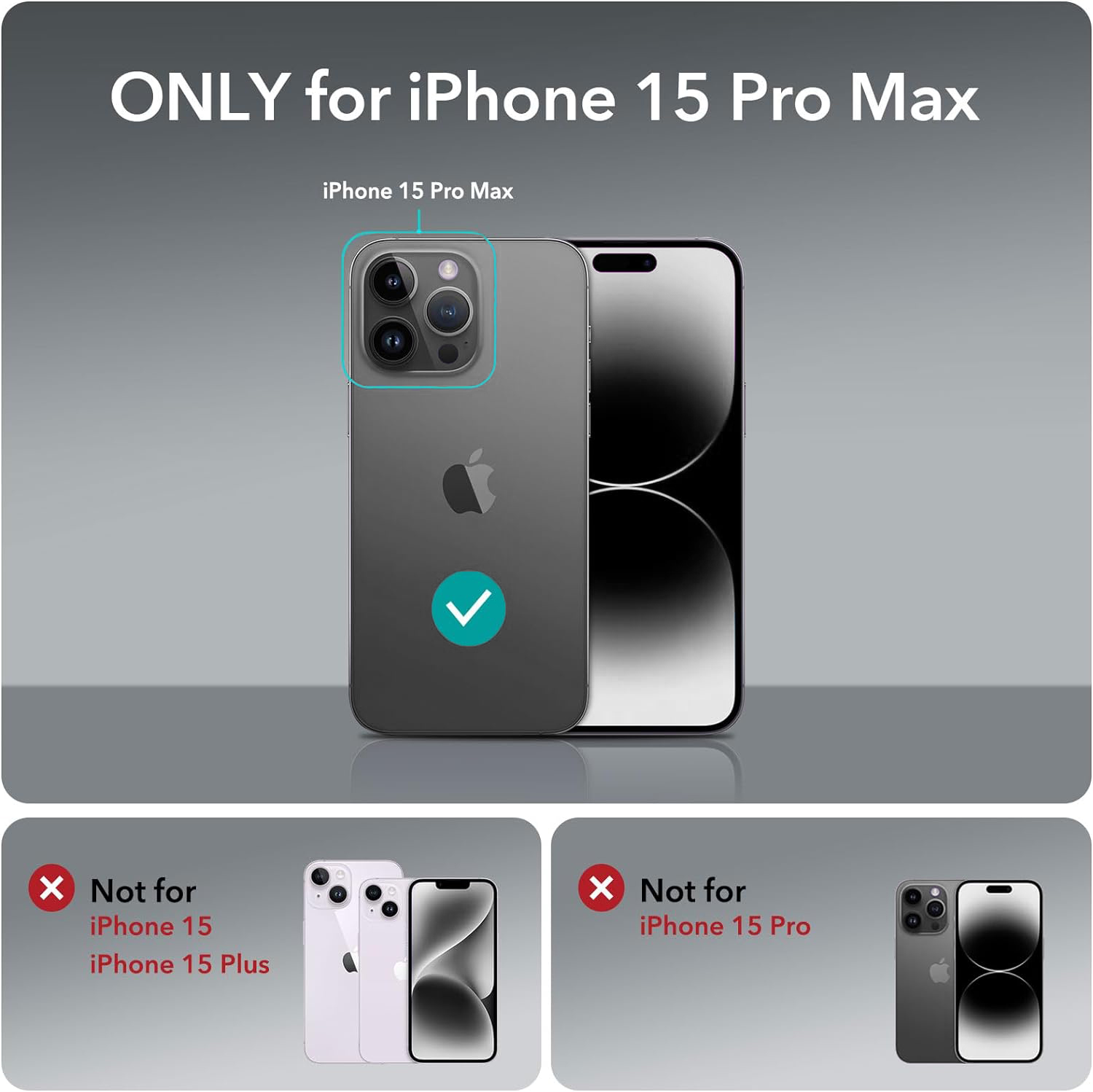 Ốp ESR cho iPhone 15 Pro Max, Bảo vệ cấp quân sự, Chống ố vàng, Mặt sau chống trầy xước, Ốp hỗ trợ từ tính cho iPhone 15 Pro Max, ESR Classic Trong suốt - Hàng Chính Hãng