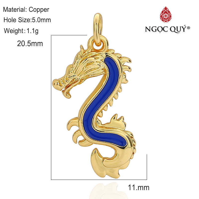 Charm treo hợp kim hình con rồng - Ngọc Quý Gemstones
