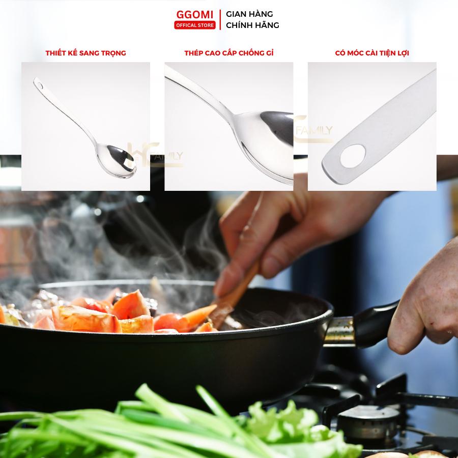 Thìa xào nhỏ inox Ggomi GG467 bằng thép không gỉ an toàn sức khỏe