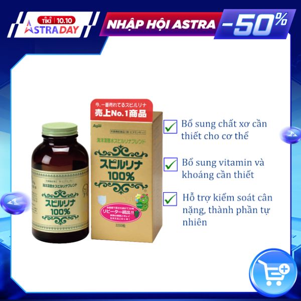 Thực Phẩm Chức Năng Tảo Xoắn Spirulina Nhật Bản Hộp 2200 Viên