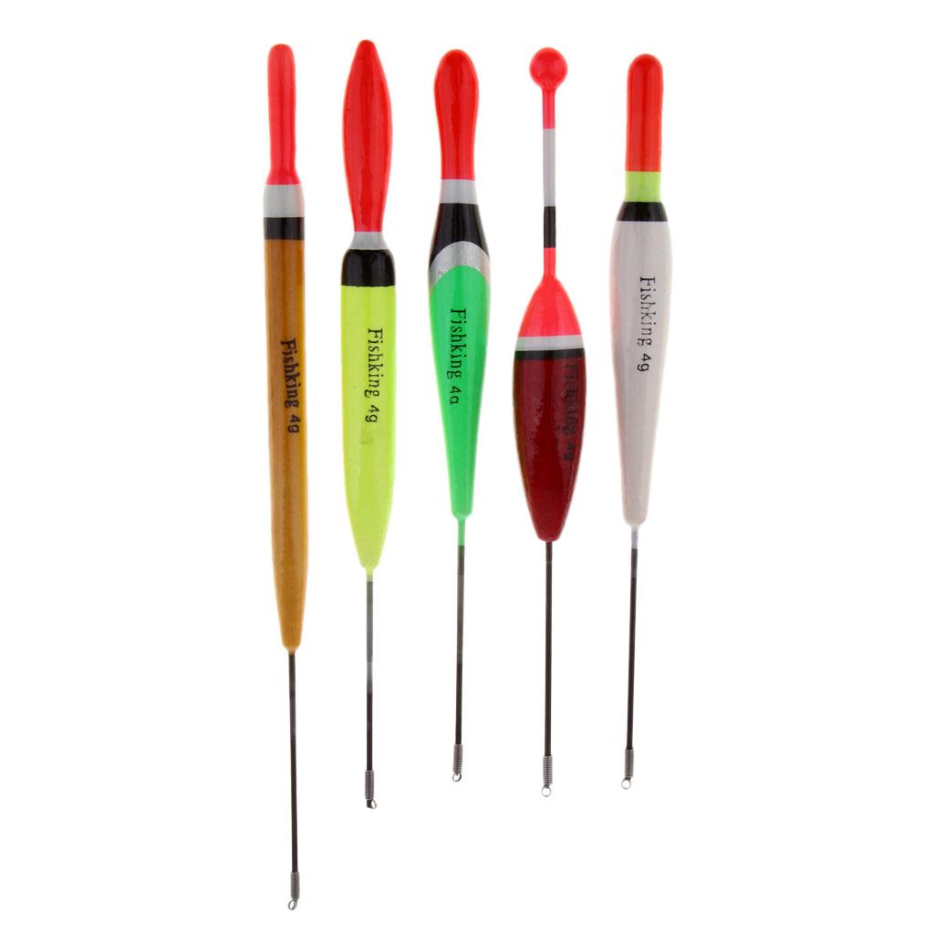 20x Fishing 4g Balsa Wooden Slip Floats Bobbers Crappie Panfish Bass Trout