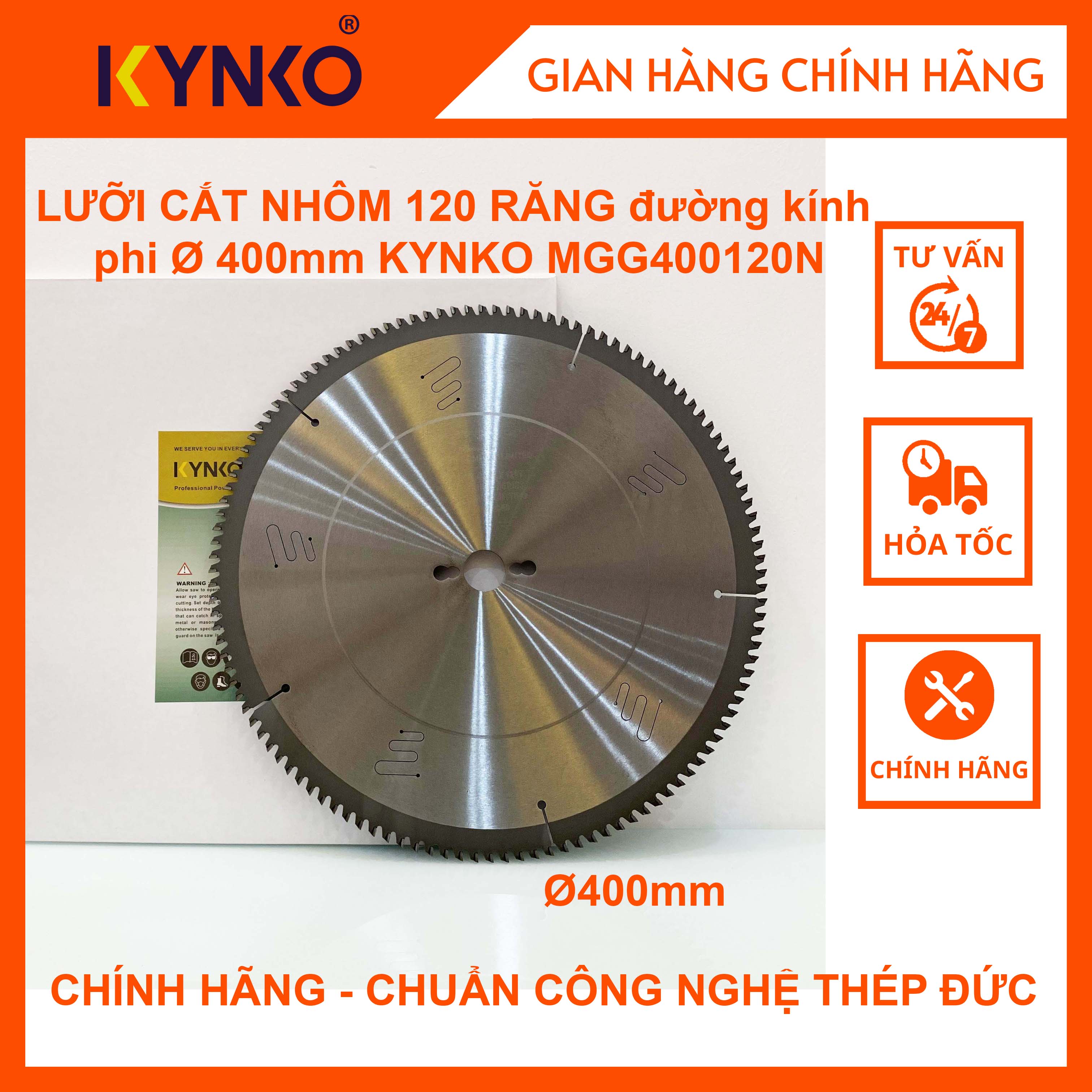 LƯỠI CẮT NHÔM 120 RĂNG đường kính phi Ø 400mm KYNKO MGG400120N