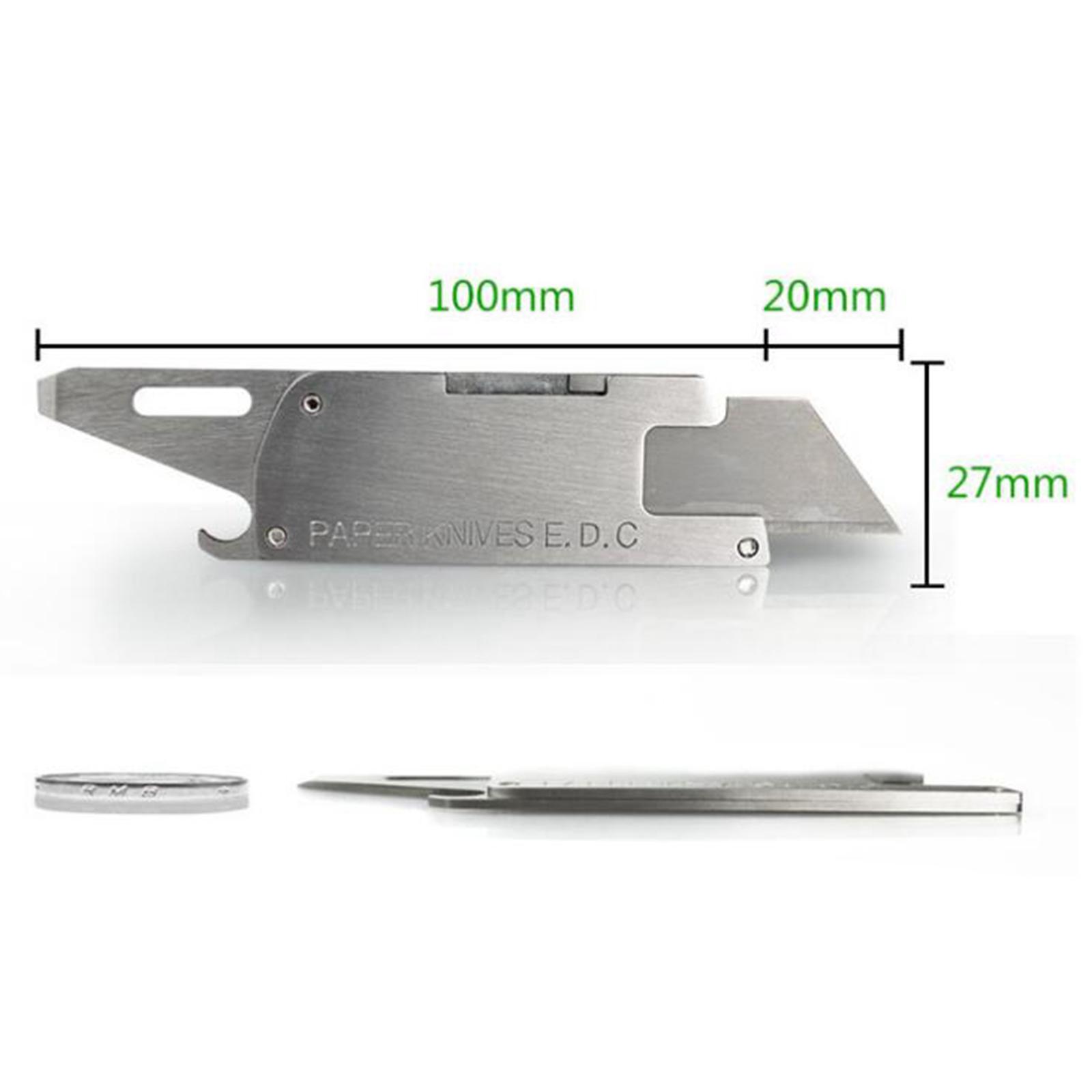2-5pack Utility Pocket Knife Box Cutter Keychain Portable Bottle Opener for