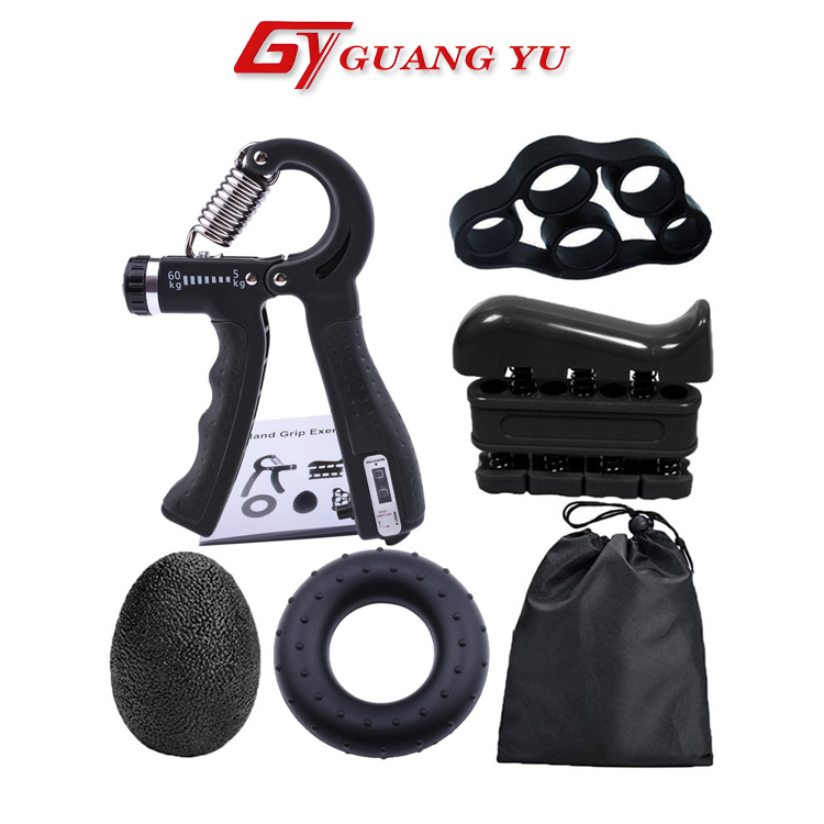 Combo 5 món dụng cụ tập tay kìm đếm số tự động, bộ tập gym hiệu quả GUANG YU