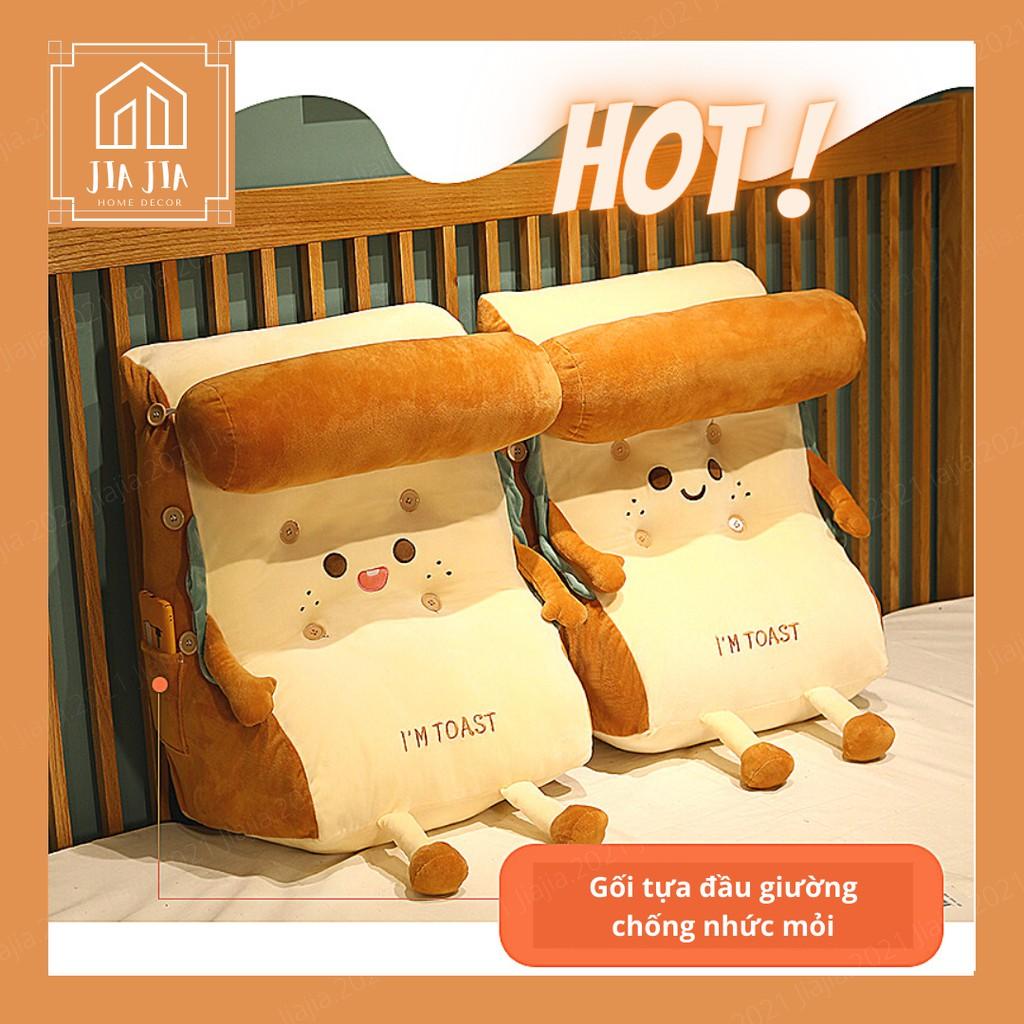 Gối tựa lưng bánh mỳ đầu giường chống nhức mỏi - Nệm tựa I'm toast- Đệm lưng tatami thay đổi kiểu dáng