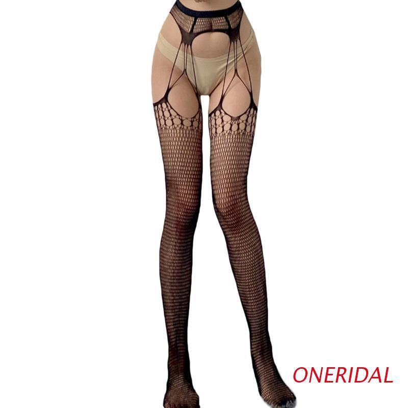 Oneri Quần Tất Lưới Jacquard Lưng Cao Họa Tiết Chấm Bi Quyến Rũ Cho Nữ