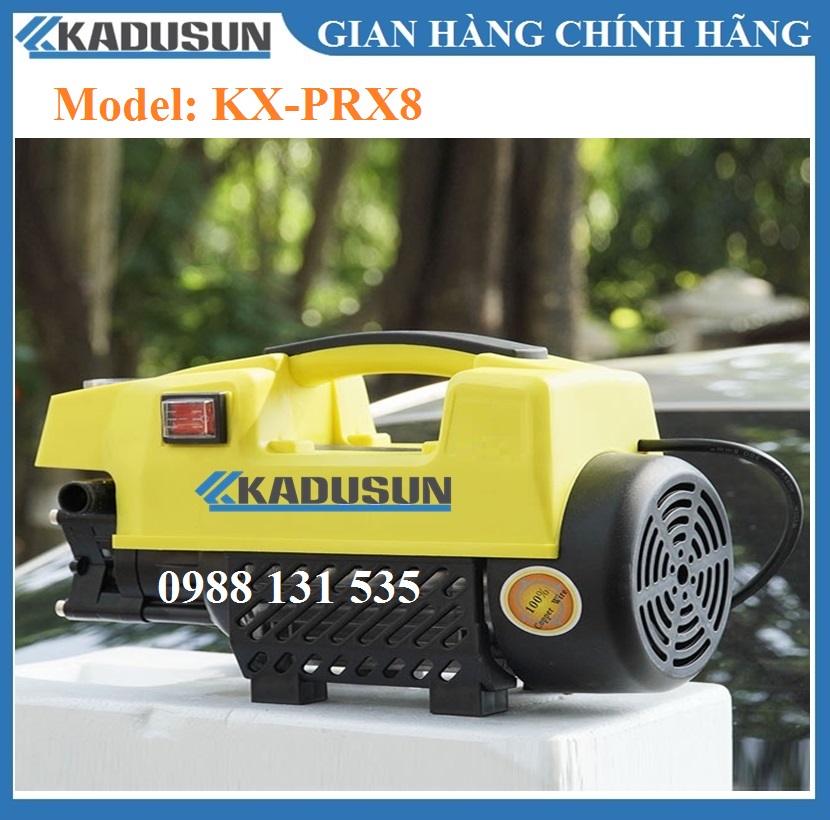 Hình ảnh Máy rửa xe Kadusun| Máy phun xịt áp lực cao| Mô tơ cảm ứng từ| Điều chỉnh áp lực| Chế độ thông minh Auto Stop| Máy rửa xe mini | Máy xịt rửa gia đình tặng bình bọt tuyết