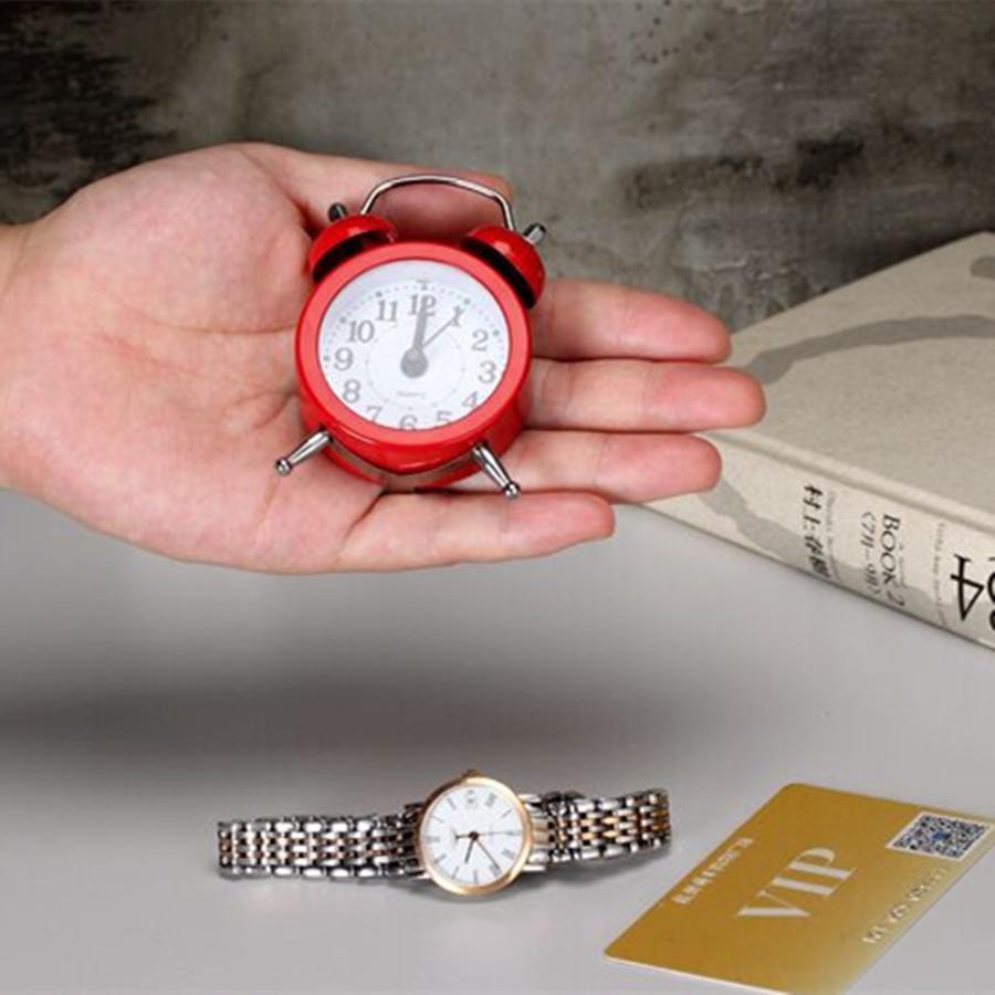 Mini Creative Alarm Clock Vintage Retro Pointer Clocks Loud Ringing Alarm Clock Bedside Home Decor