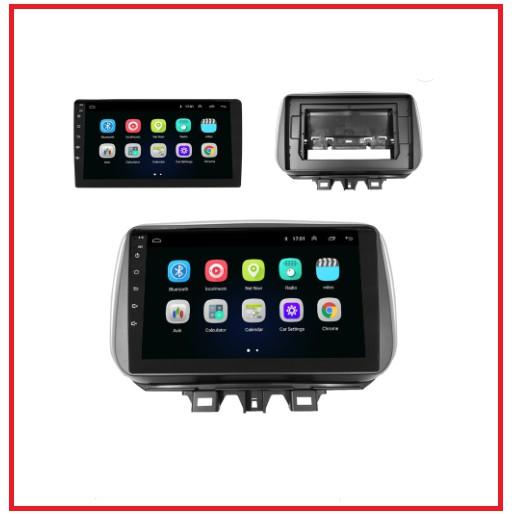 COMBO Bộ Màn hình Android kèm mặt dưỡng theo xe HUYNDAI SANTAFE 2019-2021,Màn hình DVD Android 9in.